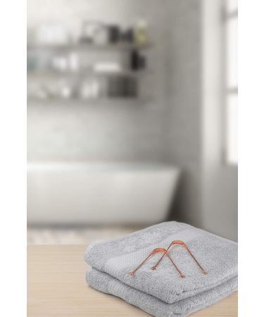 Atmiko Ayurvedic Tongue Scraper, Pack of 2 - Pure Copper Metal Tongue Cleaner for Daily Oral Hygiene | Fresh Breath & Health - Includes Cotton Pouch - Buy Online on GoSupps.com