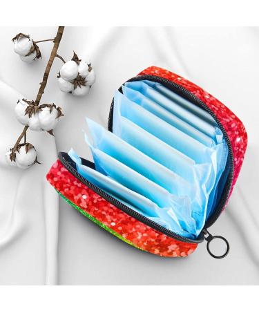 Shop Multi-Colored Glitter Rainbow Napkin Storage Bag for Women & Teens | Perfect for Menstrual Cups & Breastfeeding Pillows - Buy Online on GoSupps.com