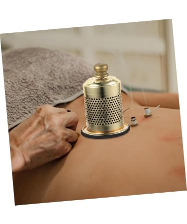 Lurrose Moxibustion Box - Moxa Burner for Household Use | Air Purified Moxa Sticks Holder | Heal with Copper & Golden Rod Holder (8x5.7cm) - Buy Online on GoSupps.com