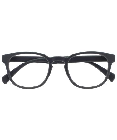Opulize Pop Reading Glasses Fun Round Matt Frame Grey Spring Hinges Scratch Resistant Mens Womens R2-7 +3.50 Smooth Matt Grey +3.50 Magnification