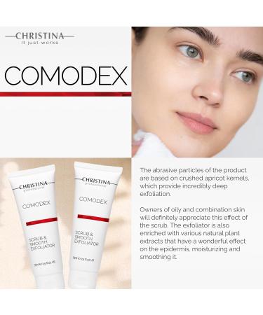 Christina Comodex Scrub & Smooth Exfoliator 75ml - Fight Oiliness Pores & Dark Spots for Even-Toned Skin - Buy Online on GoSupps.com