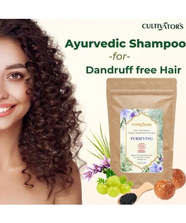 CULTIVATOR S Herbal Hair Dry Shampoo - Amla & Charcoal Powder 8.81Oz | Natural Anti-Dandruff Organic Treatment for Dry & Itchy Scalp - Buy Online on GoSupps.com