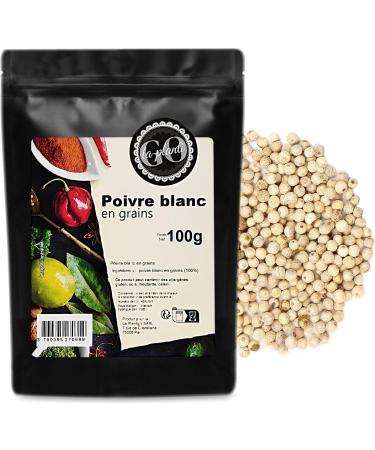 White pepper grains 100 g - LA PLANTIGO
