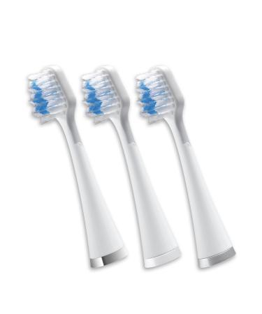 Waterpik Triple Sonic Replacement Brush Heads, Complete Care Replacement Tooth Brush Heads, STRB-3WW, 3 Count (Pack of 1), White