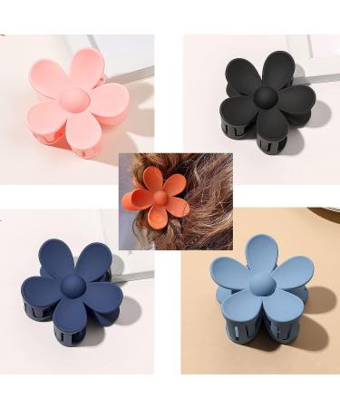 Flower Hair Clips for Women - Matte Hair Claws - Strong Hold for Thin & Thick Hair (6 Pcs) - Buy Online on GoSupps.com
