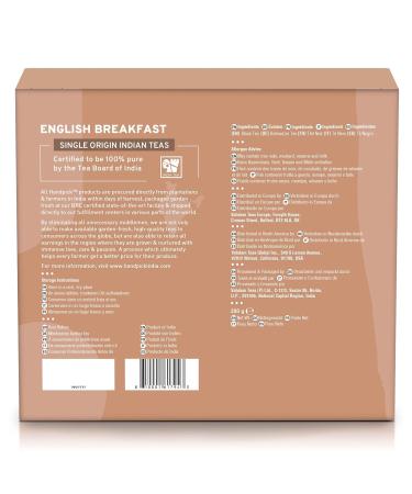 Shop English Breakfast Black Tea Bags (100 Count) - Strong & Robust Eco-Friendly | Brew Perfect Tea & Kombucha - Buy Online on GoSupps.com