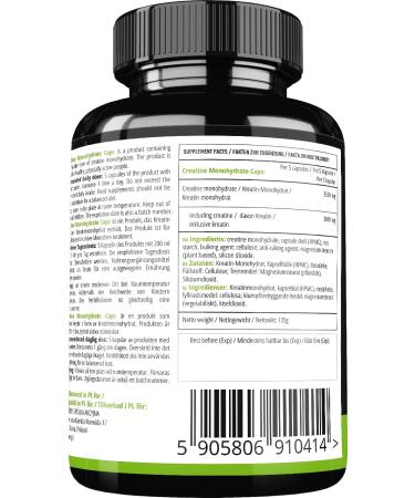 Buy MZ Creatine Monohydrate 3500 mg - 150 Capsules 1 Month Supply - Boost Physical Performance - International Shipping Available - Buy Online on GoSupps.com