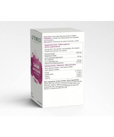 High Potency Calcium Magnesium Zinc & Vitamin D3 Supplement | 60 Softgels for Healthy Bones, Muscles & Teeth - Buy Online on GoSupps.com