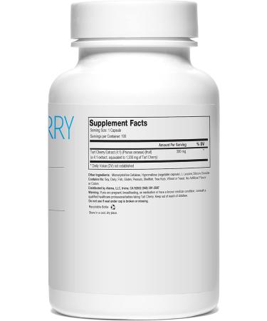 Tart Cherry Extract 1200 mg - 100 Vegetarian Capsules Gluten Free & Non-GMO | Buy Internationally - Buy Online on GoSupps.com