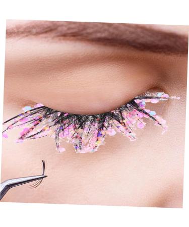Beavorty 2 Pairs Fake eyelashes colored lash extensions glitter false eyelashes reusable black eyelashes adhesives false eyelashes 3D False Lash Luminous Eyelashes Christmas fiber Miss - Buy Online on GoSupps.com