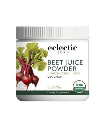 Eclectic Herb - Premium Beet Juice Powder | Natural Herbal Supplement | Cardiovascular Health Circulation & Blood Pressure Support | Organic Vegan Non-GMO Freeze-Dried (6 oz | 170 g)