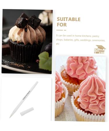 PRETYZOOM 1pc Coloring Pen Cake Marker Edible Pens for Cookies Baking Edible Biscuit Marker Plastic White - Buy Online on GoSupps.com