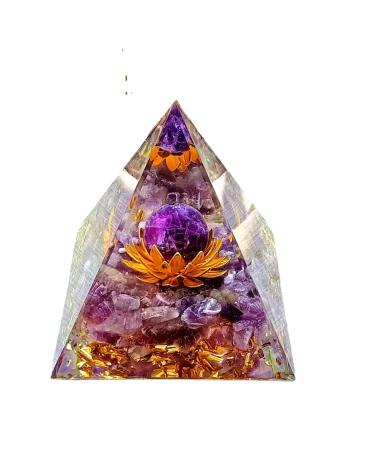 ycyingcheng Pyramid Ogan Crystal Energy Tower Nature Reiki Chakra Crushed Stone Crystal Orgone Pyramid Crystal Pyramid Stone of Courage Healing Throat Chakra Stress Relaxation 41