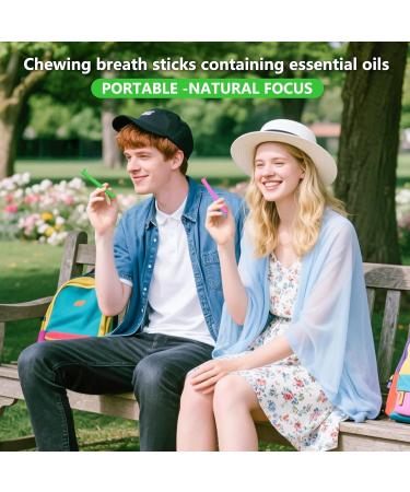 6PCS Flavored Chewable Sticks with Essential Oil Portable Chewable Slicone Sticks Fresh Breath Oral Relaxation Stick with 12 Replacement Cores Can Taken Anywhere Focus - Buy Online on GoSupps.com