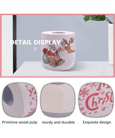 wemee 5 Styles Santa Paper Roll Tissue Paper Towels Christmas Decorations Xmas Santa Office Room Toilet Paper 5 Roll - Buy Online on GoSupps.com