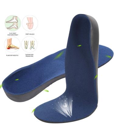 3 Pairs Flexible Shock Absorbing Insoles - Neutral Arch Support Foot Orthotics for Heel Pain Relief - Blue (XS - Buy Online on GoSupps.com