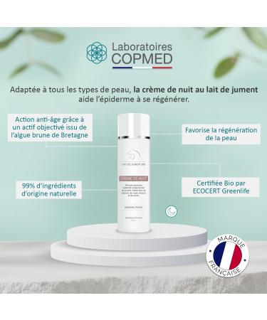 LABORATOIRES COPMED - Organic Mare's Milk Day Cream - Anti-aging and lifting moisturizing cream for the face - Dry and mature skin - 99% natural ingredients - Made in France - 50ml - Buy Online on GoSupps.com