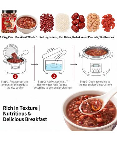 Congee Grains M lang s En Conserve De 1 25 Kg Bouillie Petit-d jeuner Facile Cuisiner Repas Entiers Nutritifs For La Famille Option Collation Rapide Et Saine - Buy Online on GoSupps.com