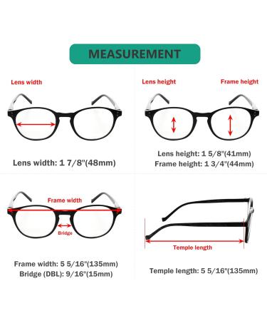 Eyekepper 5-Pack Round Reading Glasses for Women - +2.75 Diopters - Stylish & Comfortable Readers - Buy Online on GoSupps.com
