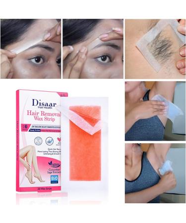 20 wax strips Hair removal wax paper hair removal wax strips suitable for arms legs armpit hair eyebrows men's and women's bikini bodies (Red) - Buy Online on GoSupps.com