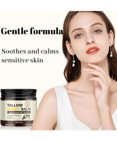 EHIOG Beeswax and beef tallow balm for the skin natural beef tallow from grassfed animals with honey natural remedy for skin care inflammation and joint pain - Buy Online on GoSupps.com