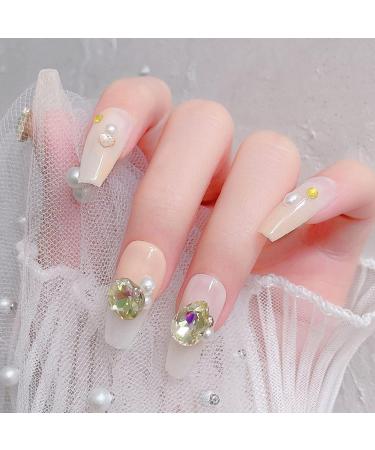 FEIlei 10x Water Droplet Nail Charms Pointed Back Nail Art Charm Heart Nail Rhinestones - Buy Online on GoSupps.com