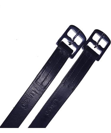 Lussoro Black Stirrup Leathers - Full Size for Horse | Premium Quality - Buy Online on GoSupps.com