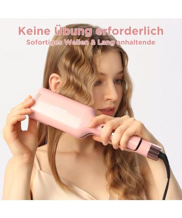 Parwin Pro Mermaid Waves Hair Curler - 32mm Curling Iron for Large Curls Adjustable Temperature Instant Waves (Pink) - International Shipping Available - Buy Online on GoSupps.com