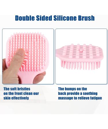 VOCOSTE Soft Silicone Bath Brush - Non-Slip Back Scrubber Shower with Long Handle in Pink for Men and Women - Buy Online on GoSupps.com