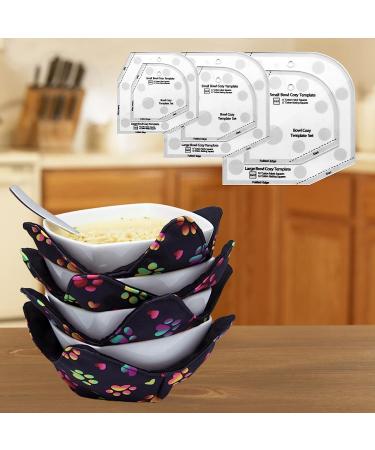 Clear Acrylic Bowl Cozy Template Set - 3 Sizes | DIY Kitchen Art Craft - Buy Online on GoSupps.com