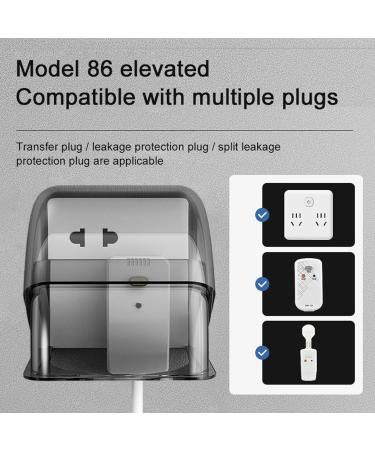 Yuqilin Transparent Black Socket Covers - Child Locking Waterproof Plug Protection for Type A Switches & Sockets - Buy Online on GoSupps.com