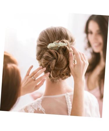 Didiseaon Alloy Rhinestone Hair Comb Pearl Headpiece Flower Girl Hair Accessory Comb Headband Bun Holder Clip Pearl Headbands Girls Headband Wedding Bride Decorate Rhinestones - Buy Online on GoSupps.com