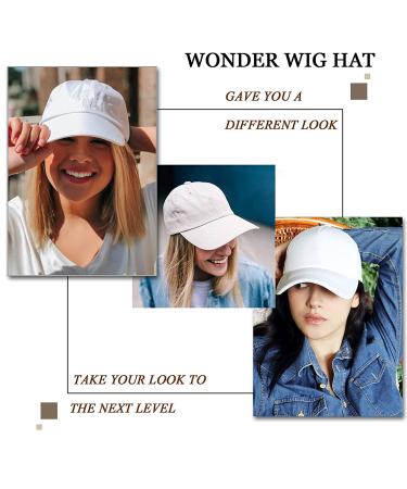 Qlenkay Baseball Hat with 14 Straight Bob Hairstyle Attached Wig - Ginger Brown Mix Bleach Blonde for Women/Girls - Buy Online on GoSupps.com