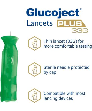 Glucoject Lancets Plus 33G - Pack of 100 - Buy Online on GoSupps.com