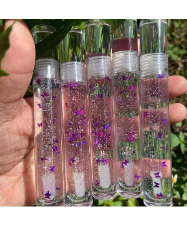 10 Pack 5ml Empty Lip Gloss Tubes with Wands | Transparent Containers for DIY Lip Gloss | Clear Crystal Design with Rubber Stoppers - Buy Online on GoSupps.com