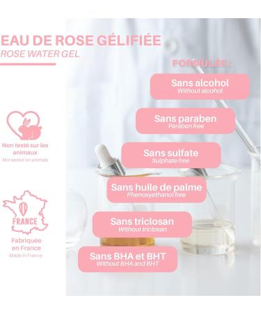 La Maison des Sultans - Rose Water for Face - Damascus Rose Water - Face Jelly - Rose Face Care - Moisturizing - Healthy Glow Effect - 98.7% Natural - 75 ml - Made in France - Buy Online on GoSupps.com