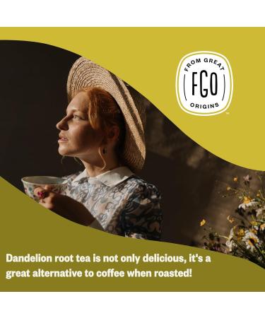FGO Organic Dandelion Root Loose Tea - 1lb Resealable Bag | Raw & Pure from Bulgaria | 200+ Cups | 100% Natural - Buy Online on GoSupps.com