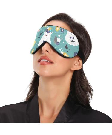 Haskirky Light Blocking Eye Mask - Breathable & Adjustable for Adults - Ideal for Travel, Yoga, Meditation, Office - Funny Bears Print - Buy Online on GoSupps.com