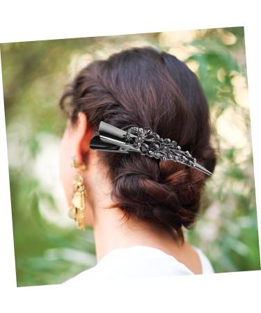 FRCOLOR Rhinestone Hair Clip Hair Jewelry Rhinestone Hairpins Hair Clips for Fine Hair Women Hairpin Hair Clips for Adults Hairpin for Women Party Hair Clips Girl Metal Women's Horn Clip - Buy Online on GoSupps.com