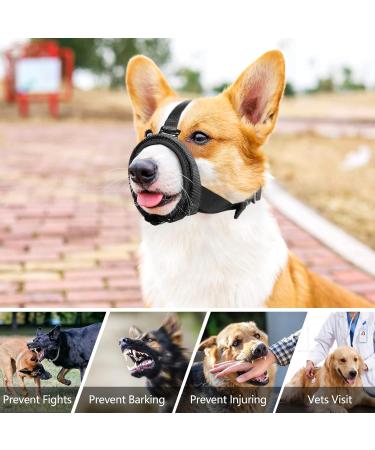 Heele Adjustable Dog Muzzle with Headband - No Rubbing Bite Prevention for Large Dogs XL (1 Pack) - Black - Buy Online on GoSupps.com