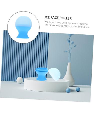 Buy Silicone Ice Roller Tray for Face - Facial Massager & Skin Therapy Tool | Ice Cube Holder 9.5x7.2cm - Blue - Buy Online on GoSupps.com
