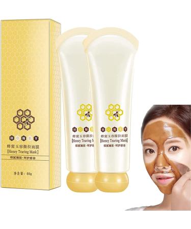 2023 New Honey Tearing Deep Clean Mask - 2Pcs Honey Tearing Mask Peel Blackhead Control Honey Peel Mask for Face Oil Control Blackhead Remover Off Dead Skin Clean Pores Shrink