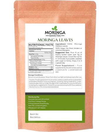 Moringa Mantra Moringa Herbal Tea Perfect in Salads Soups Drumstick or Ben Tree Leaves 250 grams 250 g (Pack of 1) - Buy Online on GoSupps.com