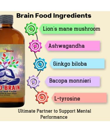 Good Brain Tonic | Herbal Supplement for Memory & Focus | Natural Cognitive Support | 16 fl oz Good Brain 16 Fl Oz (Pack of 1) - Buy Online on GoSupps.com