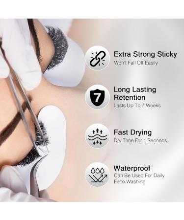 EMEDA Sensitive Eyelash Extension Glue 1 Sec Drying Time Retention – 5-7 Weeks Professional Hypoallergenic Formaldehyde - 1S Sensitive Lash Extension Glue - 0.17 Oz - Buy Online on GoSupps.com