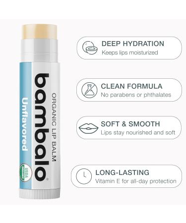 8-Pack Lip Balm Set by Bambalo Includes 4 Shimmer Tinted Balms & 4 USDA Organic Unflavored Balms Moisturizing & Nourishing Lip Care Natural Ingredients For Men and Women - Buy Online on GoSupps.com