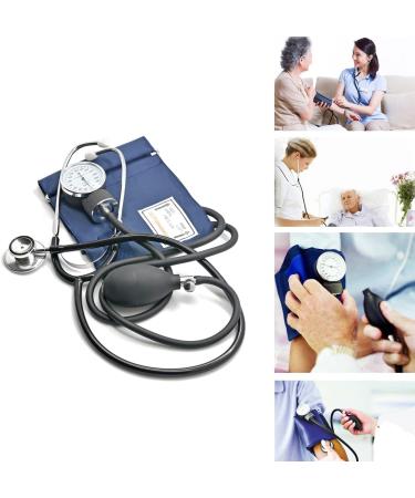 Belmalia Manual Arm Blood Pressure Monitor with Dual Head Stethoscope - Aneroid Sphygmomanometer & Cuff Bag - Blue/Black - Buy Online on GoSupps.com