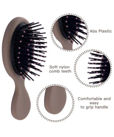 Joi-Fun 2 Pack Mini Travel Hairbrush Set for All Hair Types - Detangle with Ease, No Tears or Breakage - Black - Buy Online on GoSupps.com
