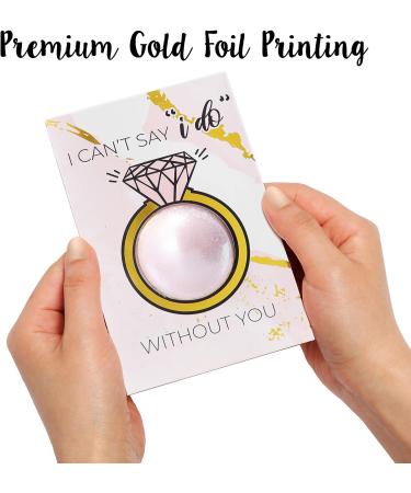 Bridesmaid Proposal Cards with Bath Bombs - 6 Pack | Perfect Bridesmaids Proposal Gifts | Ring Style | Will You be My Bridesmaid Card Pack - Buy Online on GoSupps.com