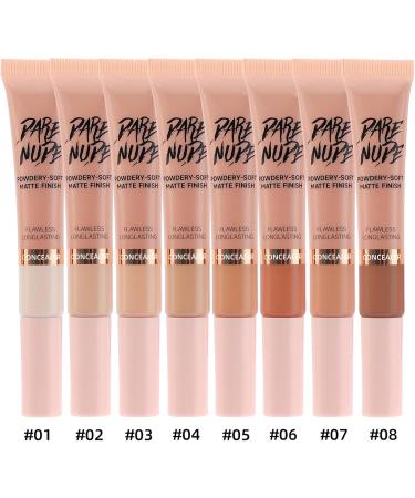 Matte Concealer Natural Matte Finish Freckles Tear Gap Nose Shadow Contour Stick 24h Full Coverage Matte Finish-12ml/0.14oz (02#) - Buy Online on GoSupps.com